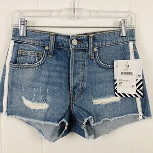 Sandrine Rose + Free People Womens Cut Off Shorts w/Edgy Side Zippers Size 23